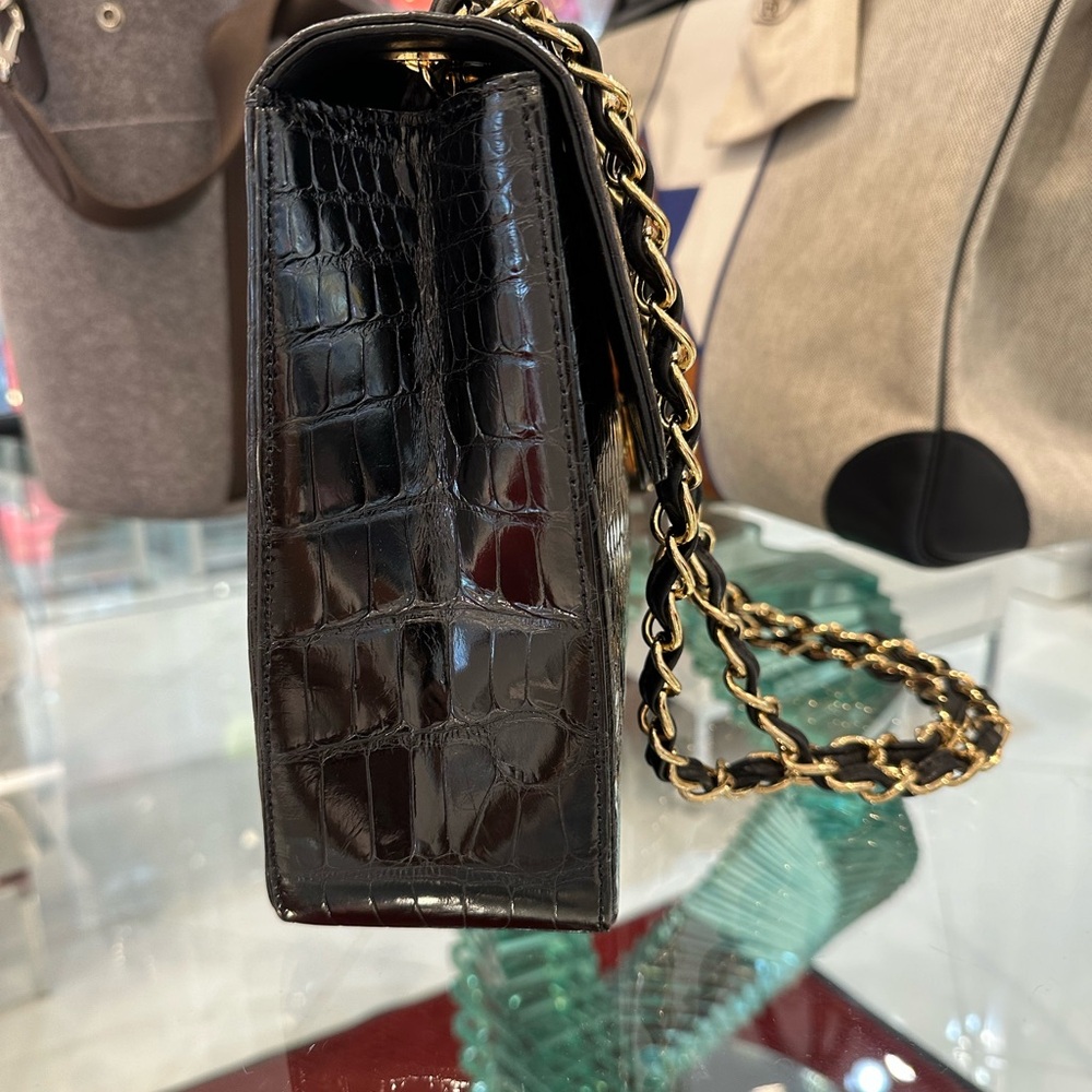 Authentic Chanel Crocodile Jumbo Handbag - Picture 6 of 7